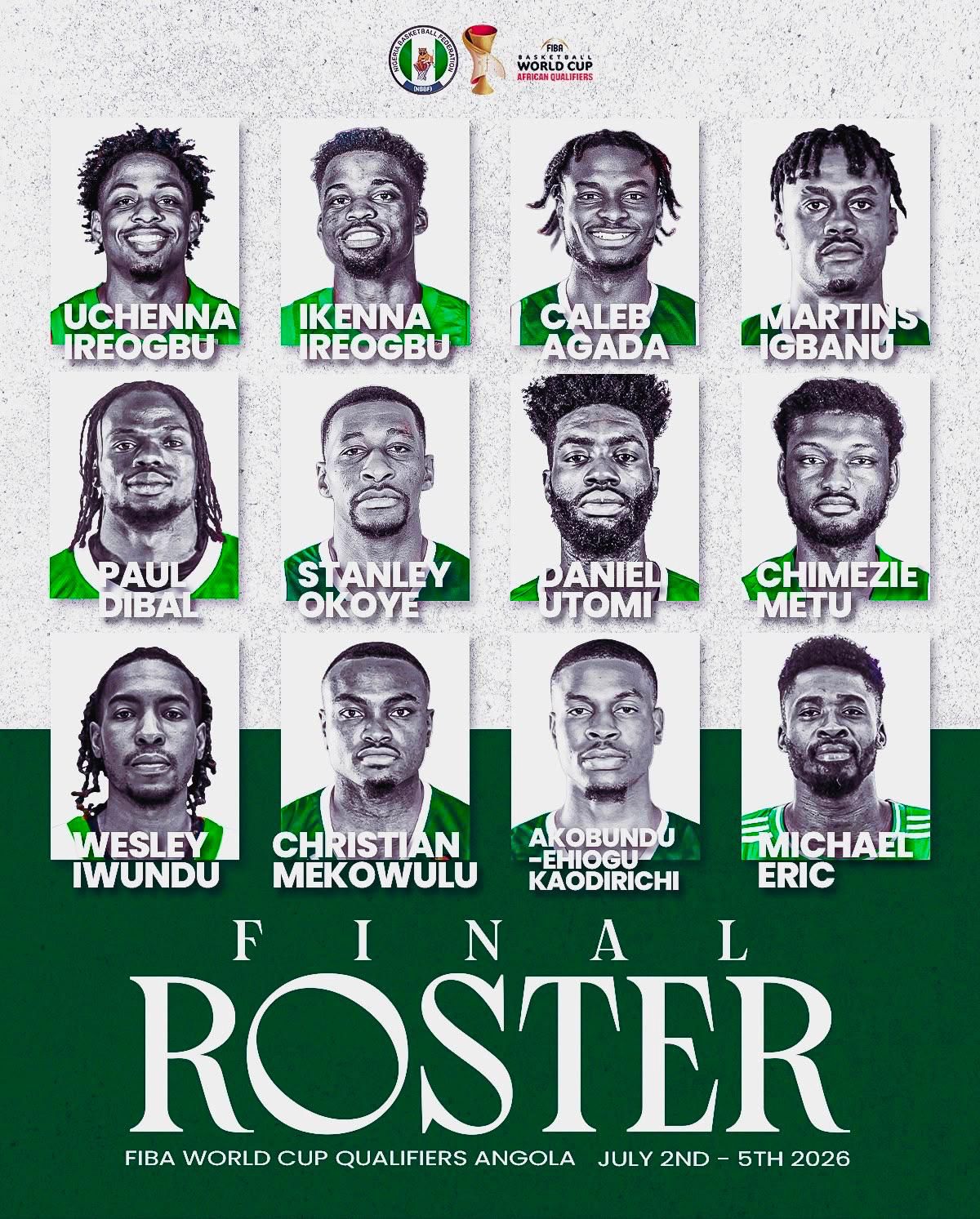 Cover image for NBBF announces D’Tigers final roster for FIBA Basketball World Cup African qualifiers in Angola