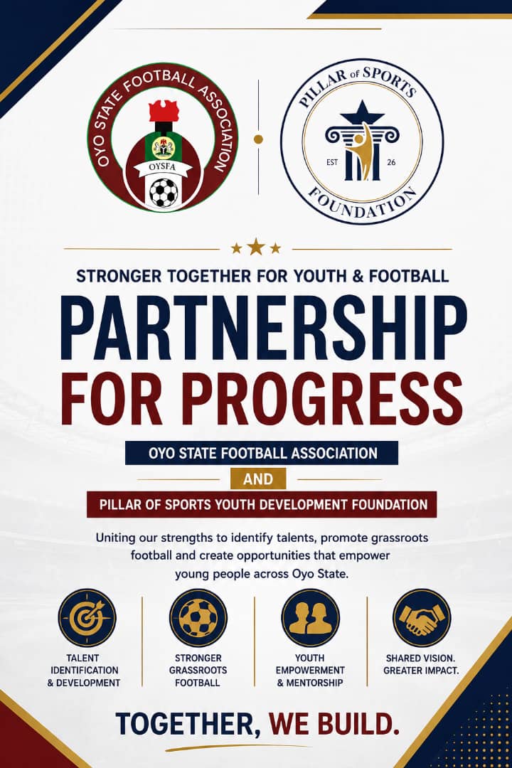 Oyo FA, Pillar of Sports Youth Development Foundation forge partnership to nurture football talents