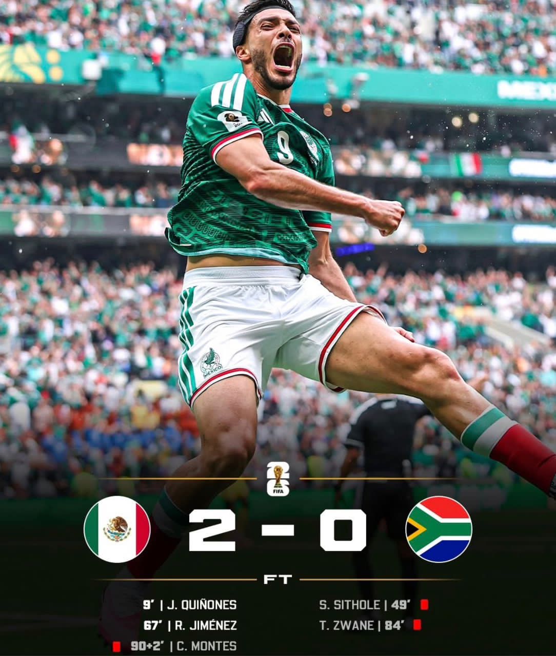 Cover image for South Africa set unwanted World Cup record in defeat to Mexico 