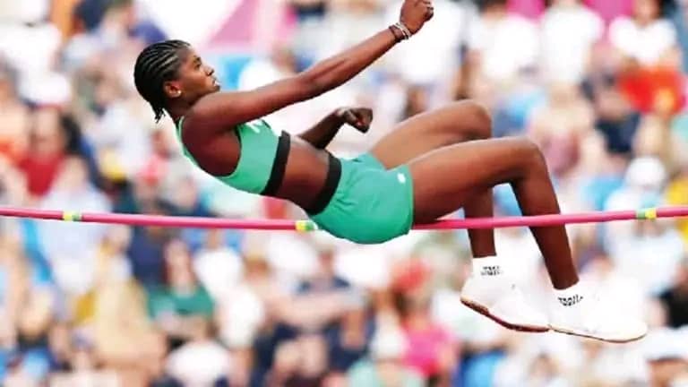 Adeshina wins high jump bronze as Cameroon's Eseme smashes Commonwealth Games 100m record