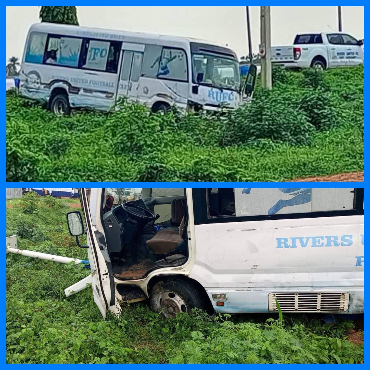Cover image for NFF empathises with Rivers Utd  over road accident, injuries to players, officials