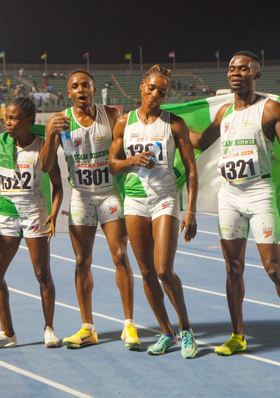 Cover image for AAC: Team Nigeria storms into 4x100 Relays Finals, as medals prospect brightens