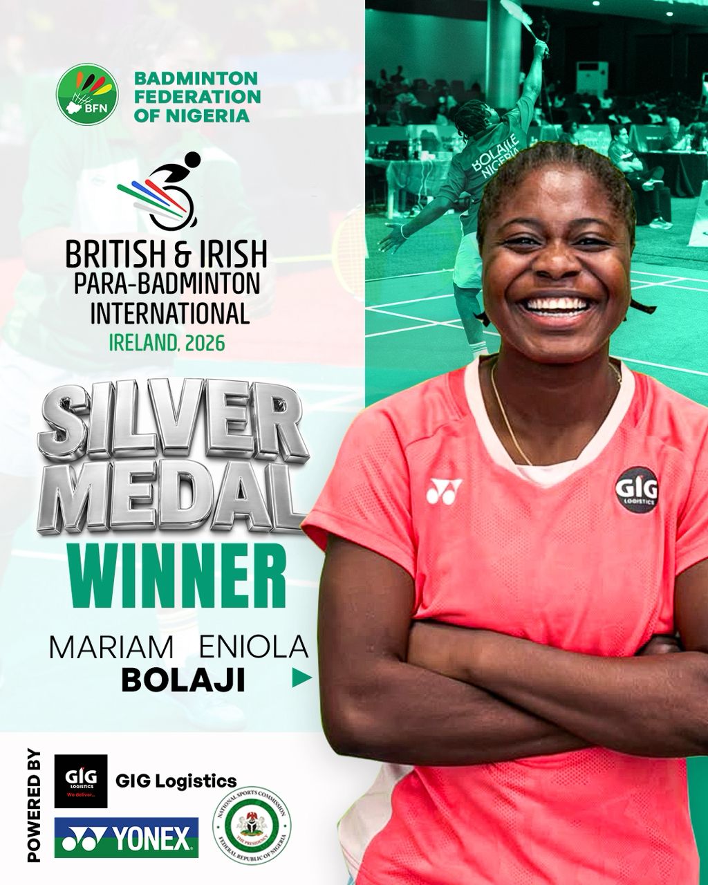 Cover image for Para Badminton: Eniola Bolaji bags silver at 2026 British & Irish International