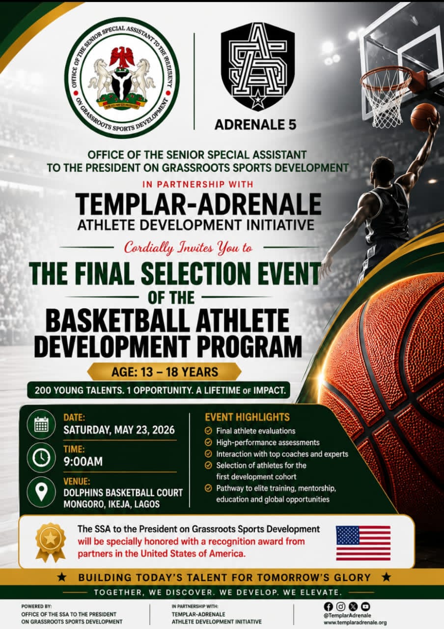 Cover image for Adeboye, Templar-Adrenale set Lagos ablaze as 200 Elite Young Basketball talents battle for honours 