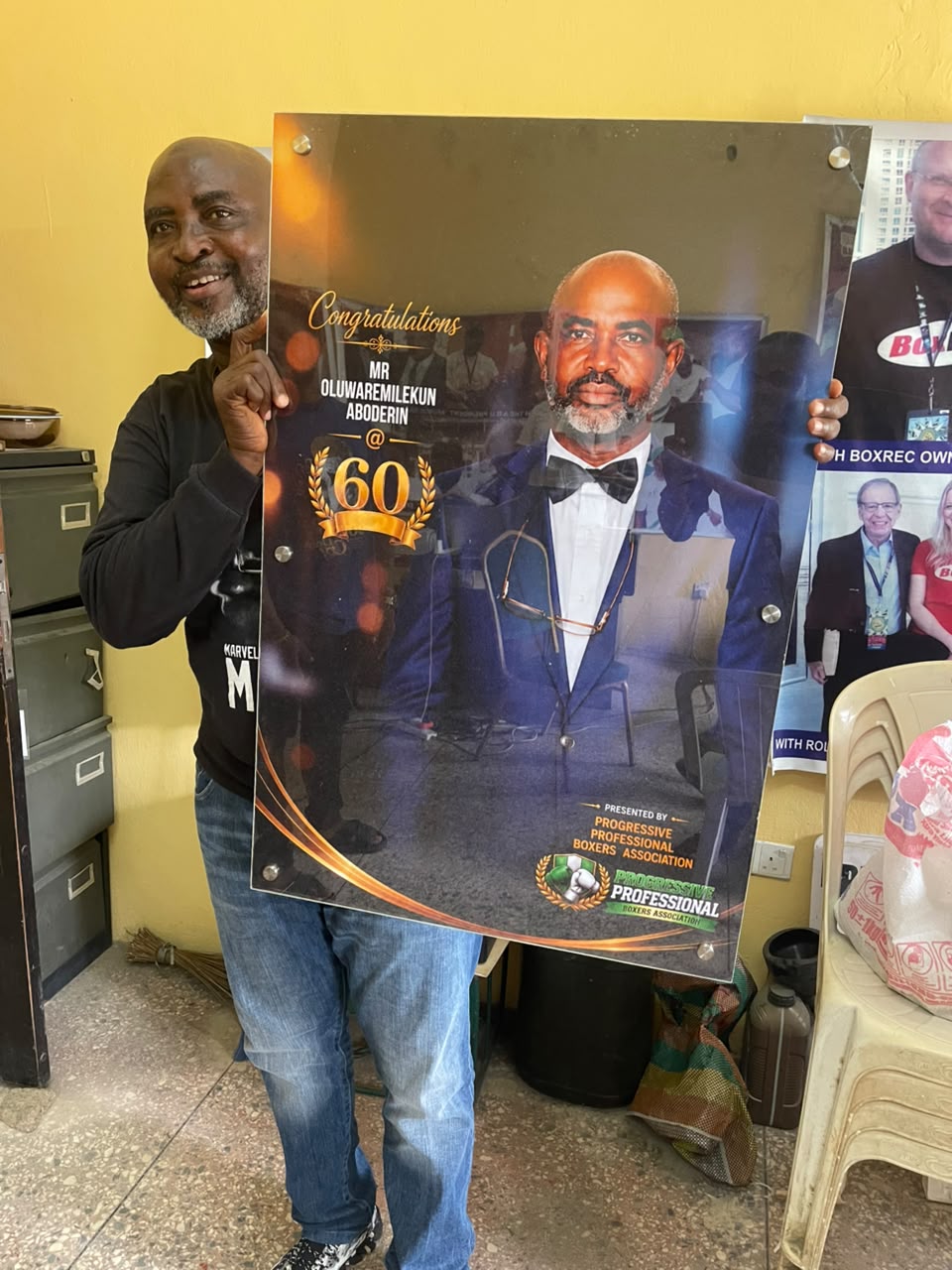 Professional boxers felicitate NBBofC General Secretary on Diamond Jubilee 