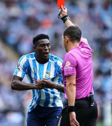 Awoniyi bags first career RED card!
