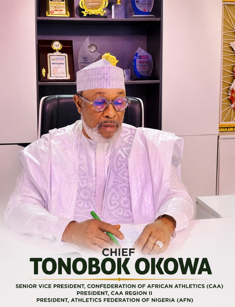Cover image for AFN president, Okowa heads to Tunisia as Special Guest for CAA North Africa Championships