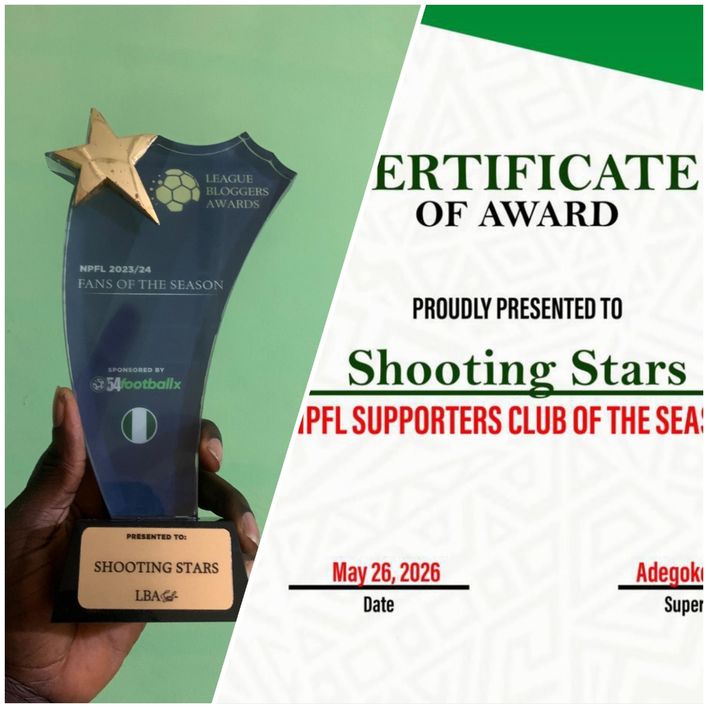 NPFL: 3SC Supporters Club adjudged best, bags NPFL, LBA honours 