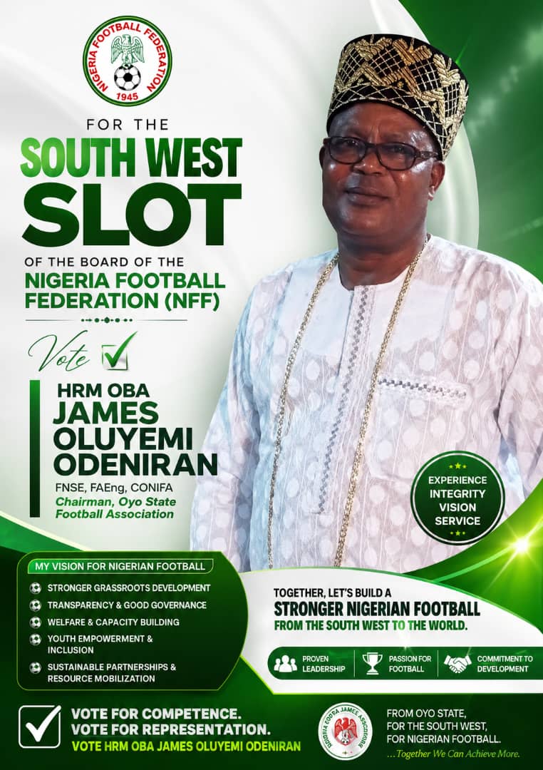 Oyo Monarch enters NFF South-West race, promises new direction for the region