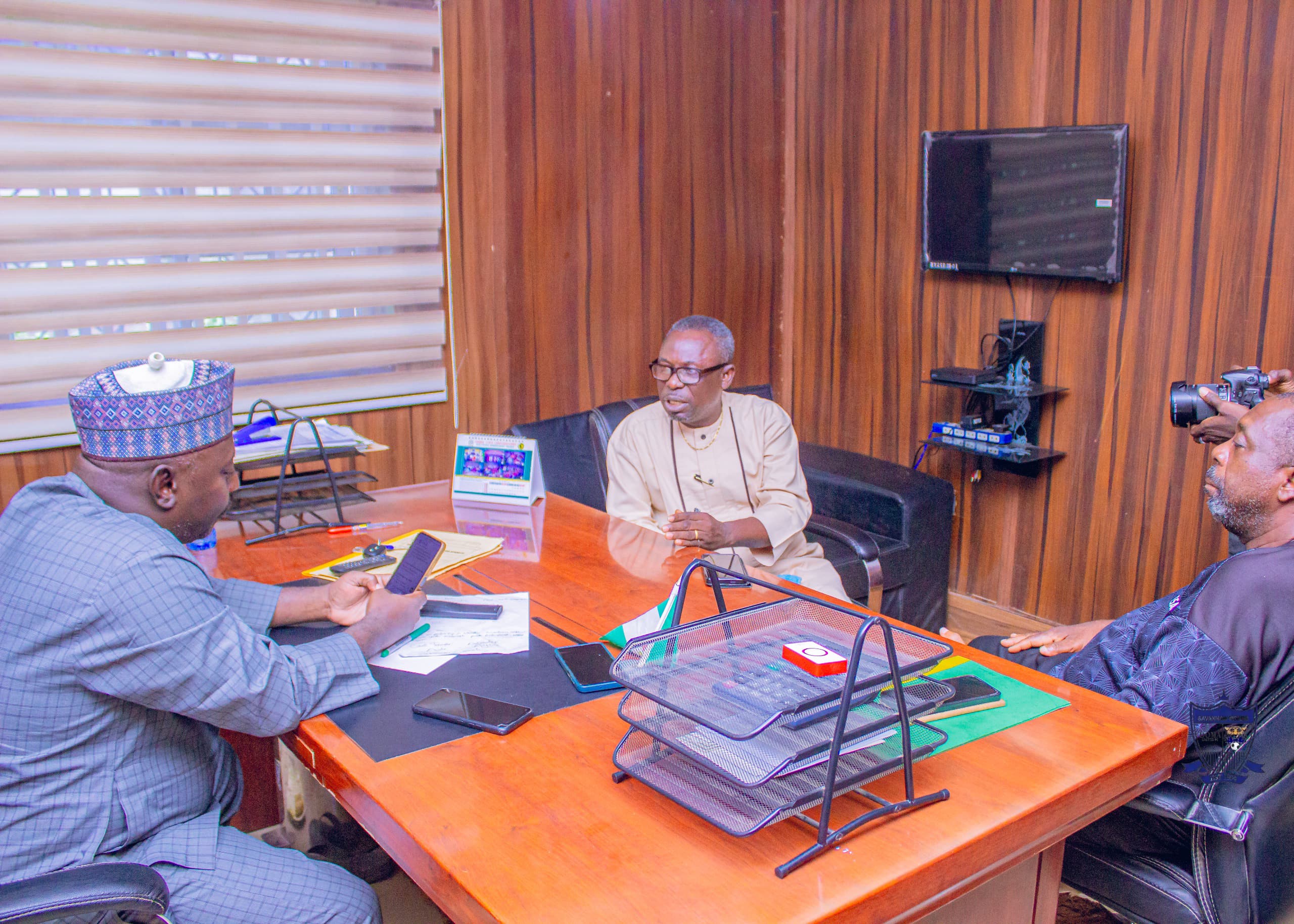 Doma Utd mgt pays courtesy visit to Gombe State Commissioner for Youth and Sports Development