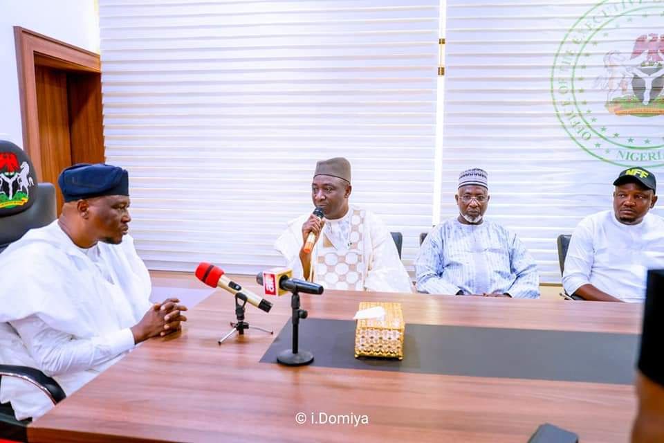 Cover image for Gov Fintiri assures NFF of world-class stadium in Yola next year 