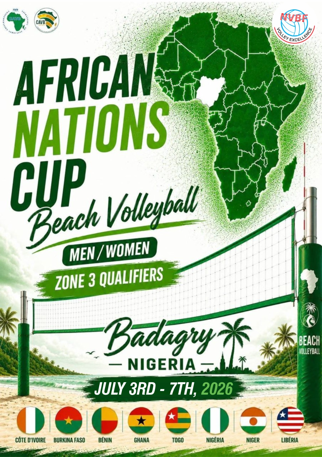 Nigeria hosts African Nations Cup Beach Volleyball zonal qualifiers July 