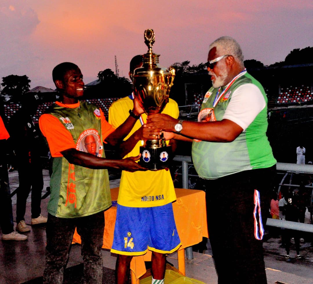 Cover image for Maciyo Solution FC lifts 5th Umo Eno Unity Cup   . As GRASOF celebrates Gov at 62