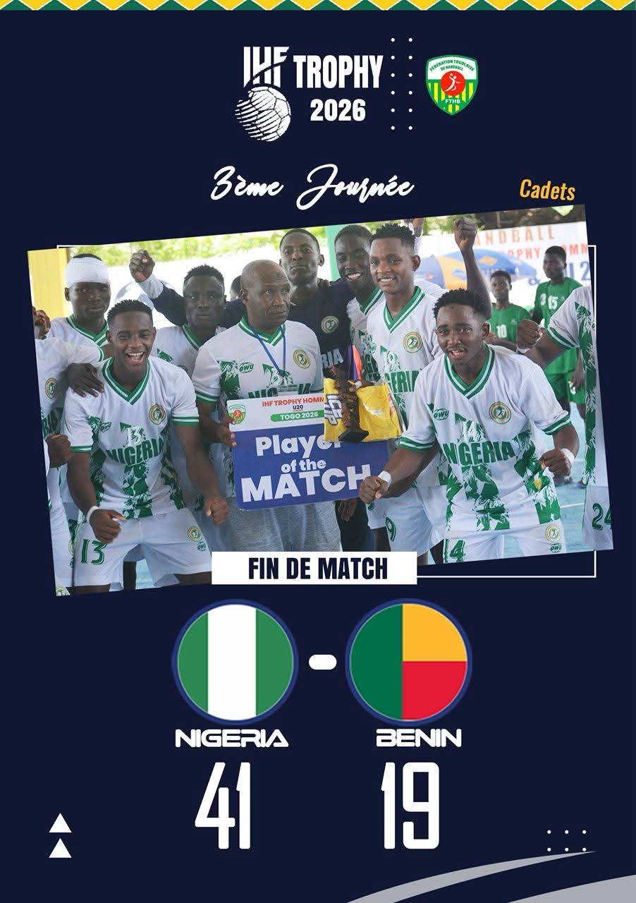 Cover image for Nigeria U-18, U-20 teams storm semi-finals at IHF Trophy Africa Zone 3
